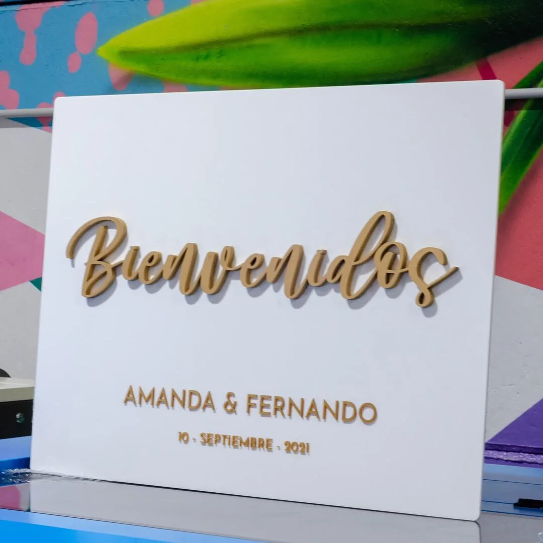 Cartel de bienvenida para boda de cliente particular