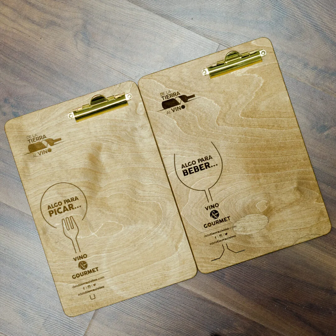 Portacartas para restaurante DE LA TIERRA AL VINO