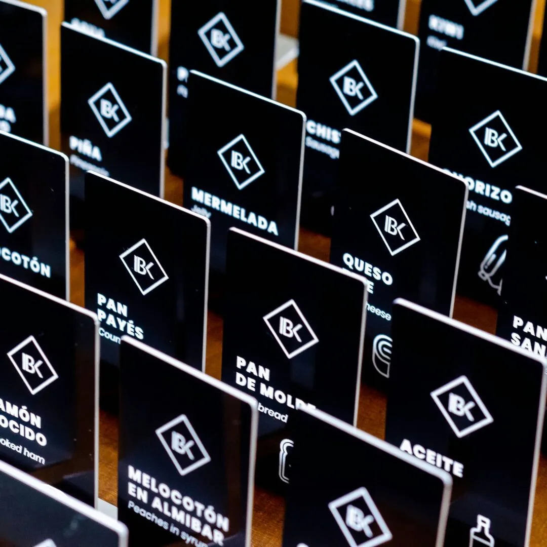 Señalética para buffet de restaurantes IBERIK
