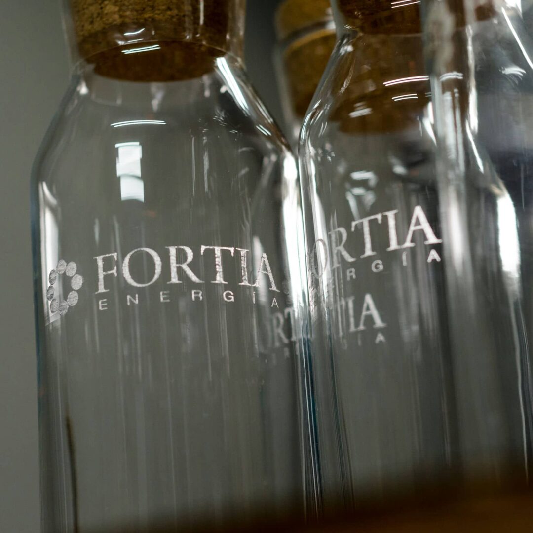Grabado botellas de cristal para FORTIA