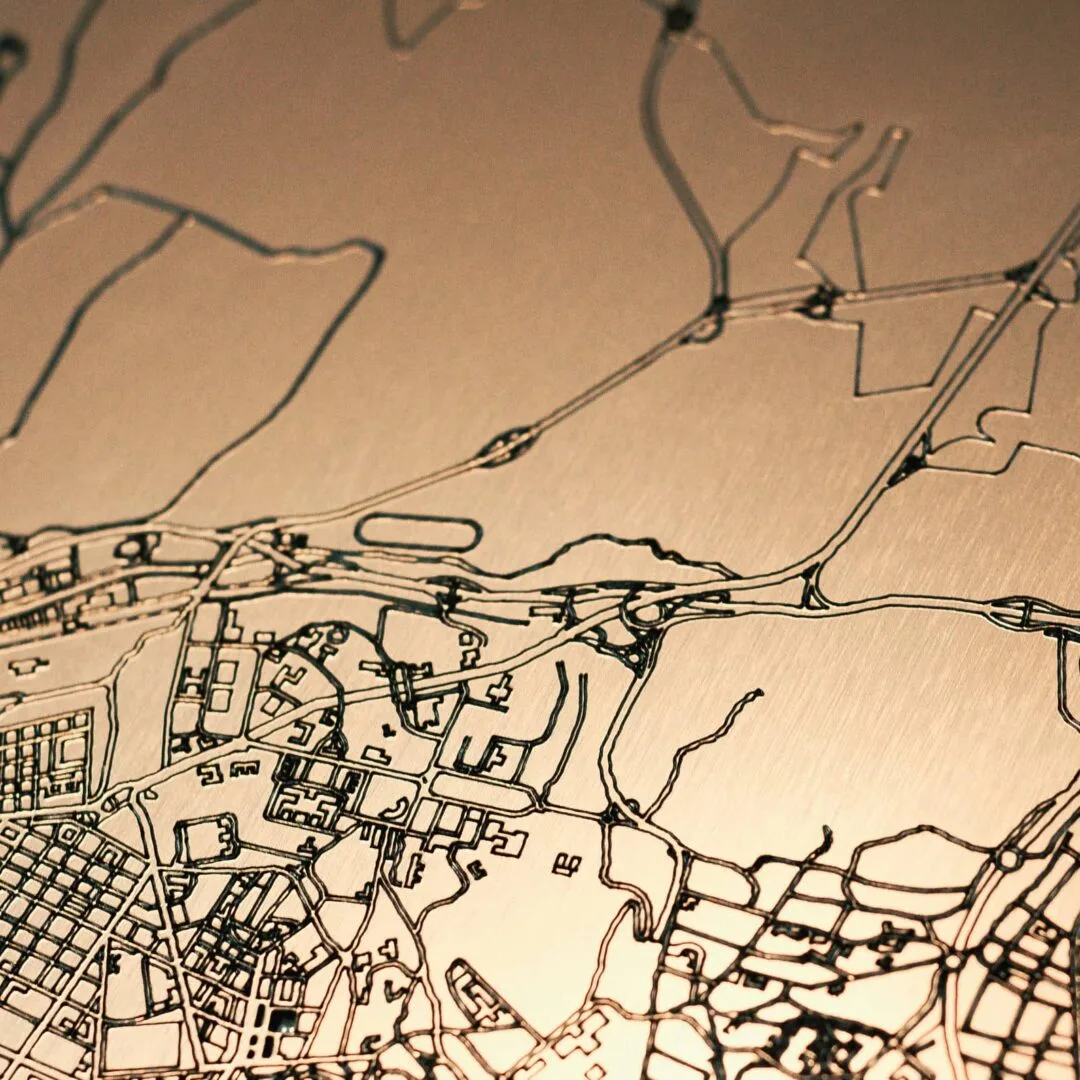 Maqueta en plástico texturizado metálico