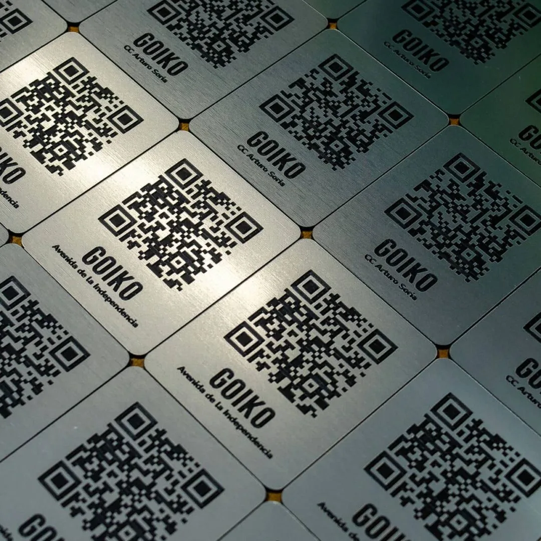 Chapas con QR para GOIKO