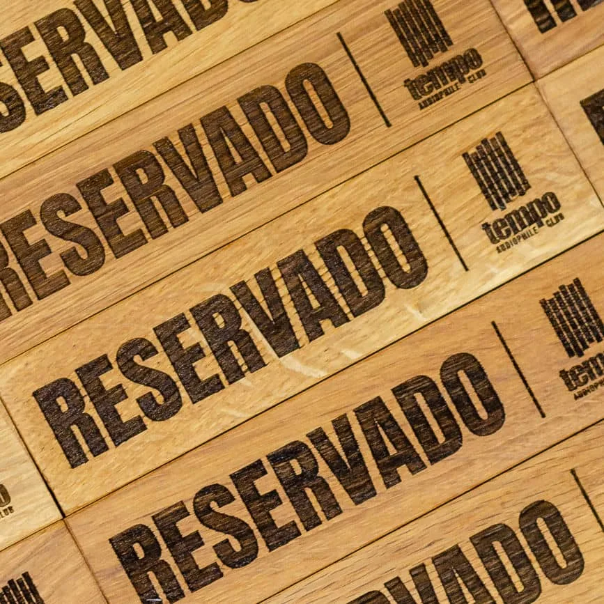 Carteles de reservado para TEMPLO CLUB